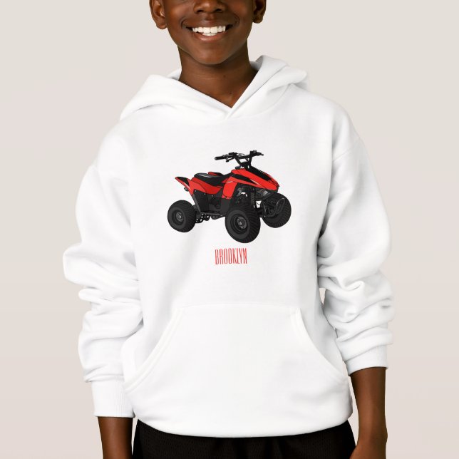 Camiseta Ilustração de desenho animado de bicicleta atv (Frente)
