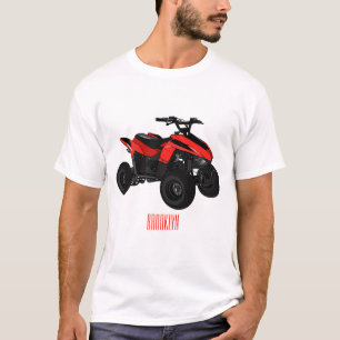 Camiseta Ilustração de desenho animado de bicicleta atv