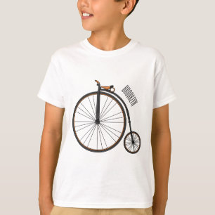 Camiseta Ilustração de desenho animado de bicicleta de alta