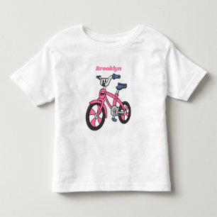 Camiseta Ilustração de desenho animado de bicicleta de cr
