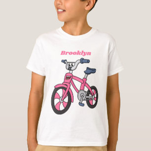 Camiseta Ilustração de desenho animado de bicicleta de cr