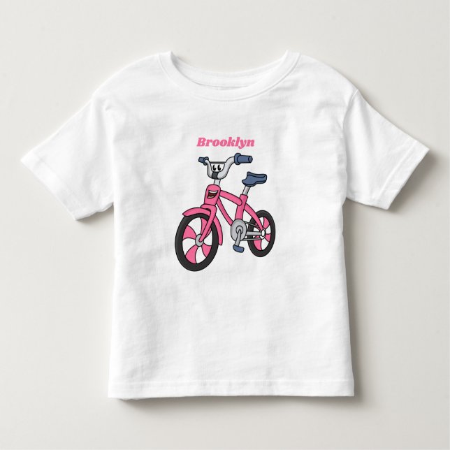 Camiseta Ilustração de desenho animado de bicicleta de cria (Frente)