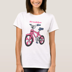 Camiseta Ilustração de desenho animado de bicicleta de cria
