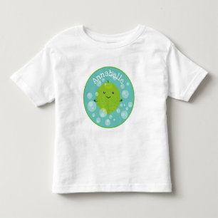 Camiseta ilustração de desenho animado de bolhas de limã