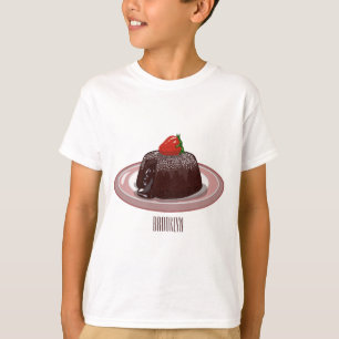 Camiseta Ilustração de desenho animado de bolo de lava de c