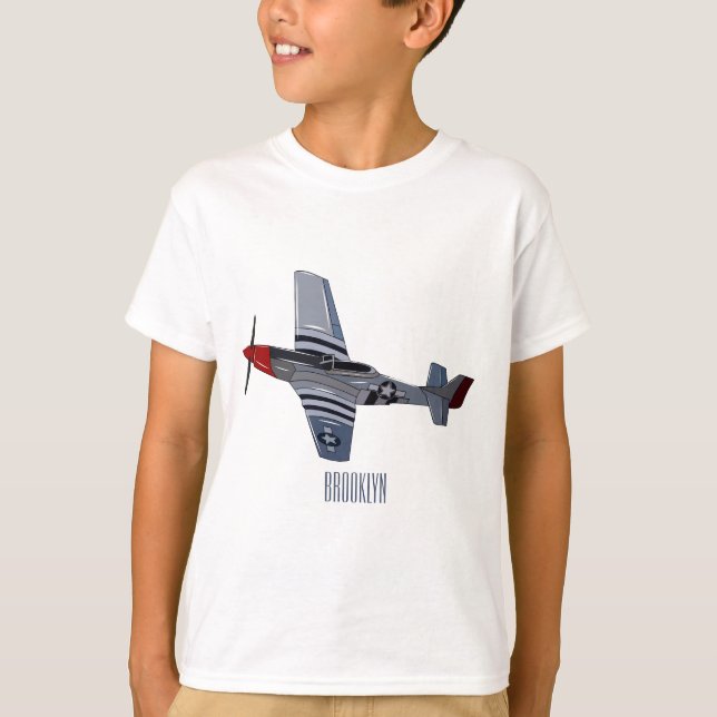 Camiseta Ilustração de desenho animado de bombardeiro (Frente)