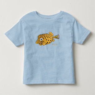 Camiseta Ilustração de desenho animado de boxeador amarelo