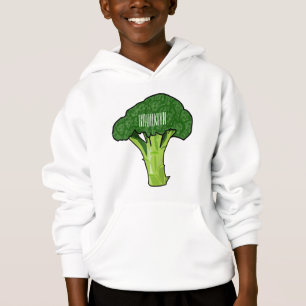 Camiseta Ilustração de desenho animado de brócolis