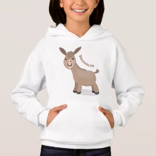 Camiseta Ilustração de desenho animado de burro miniatura f