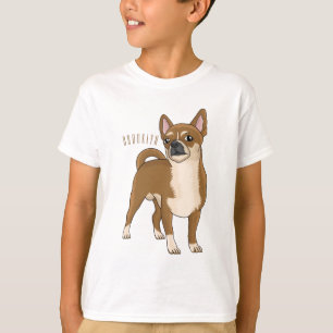Camiseta Ilustração de desenho animado de cachorro Chihuahu