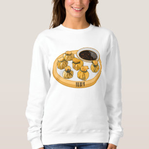 Camiseta Ilustração de desenho animado de camarão tailandês