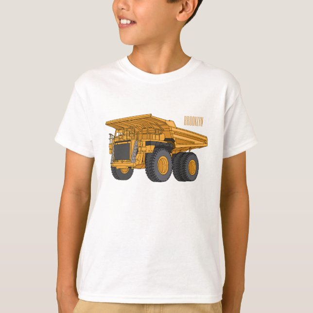 Camiseta Ilustração de desenho animado de caminhão Haul (Frente)