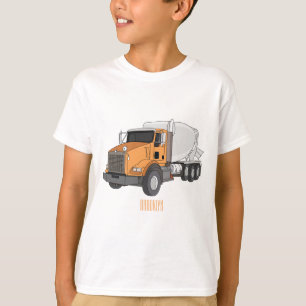Camiseta Ilustração de desenho animado de caminhão misturad