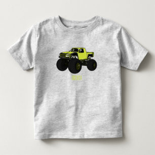 Camiseta Ilustração de desenho animado de caminhão monstro