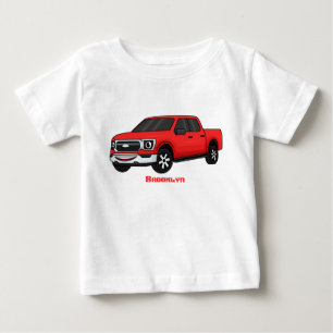 Camiseta Ilustração de desenho animado de caminhonete verme