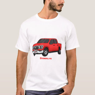 Camiseta Ilustração de desenho animado de caminhonete verme