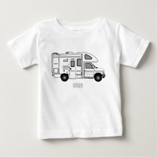 Camiseta Ilustração de desenho animado de Campervan