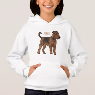 Camiseta Ilustração de desenho animado de cão Airedale terr