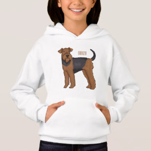 Camiseta Ilustração de desenho animado de cão Airedale terr