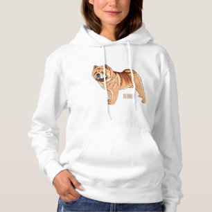 Camiseta Ilustração de desenho animado de cão Chow Chow
