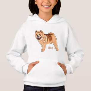 Camiseta Ilustração de desenho animado de cão Chow Chow
