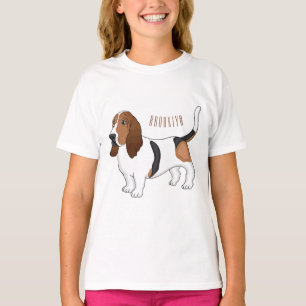 Camiseta Ilustração de desenho animado de cão de cão de cão