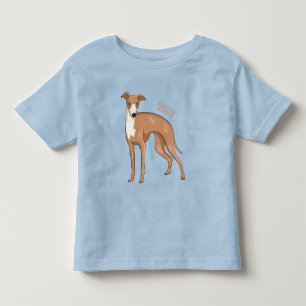 Camiseta Ilustração de desenho animado de cão Greyhound