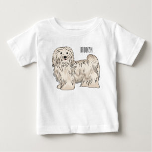 Camiseta Ilustração de desenho animado de cão Havanês