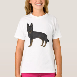 Camiseta Ilustração de desenho animado de cão pastor alemão
