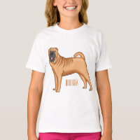 Ilustração de desenho animado de cão Shar-Pei chin