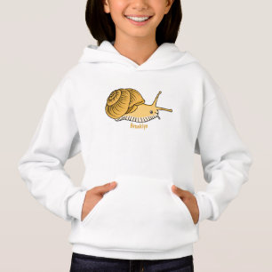 Camiseta Ilustração de desenho animado de caracol amarelo f