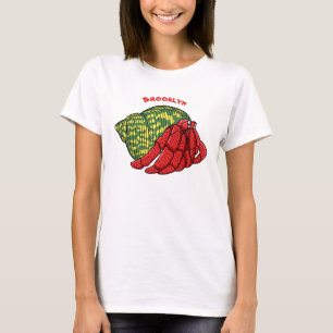Camiseta Ilustração de desenho animado de caranguejo-ermi
