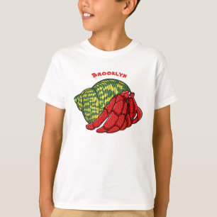 Camiseta Ilustração de desenho animado de caranguejo-ermi
