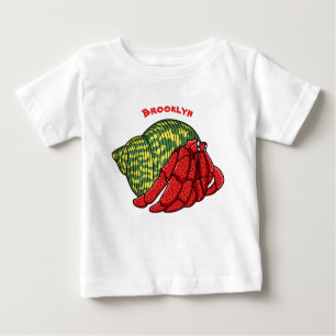 Camiseta Ilustração de desenho animado de caranguejo-ermitã