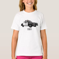 Ilustração de desenho animado de carro da polícia