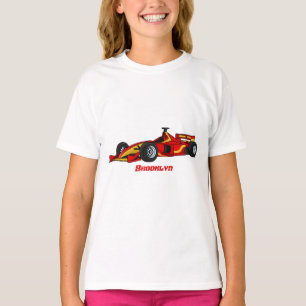 Camiseta Ilustração de desenho animado de carros de alta 