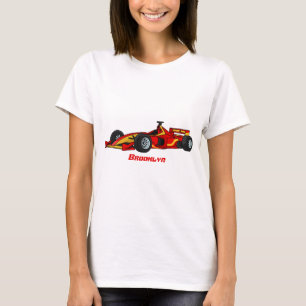 Camiseta Ilustração de desenho animado de carros de alta ve
