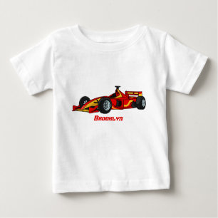 Camiseta Ilustração de desenho animado de carros de alta ve