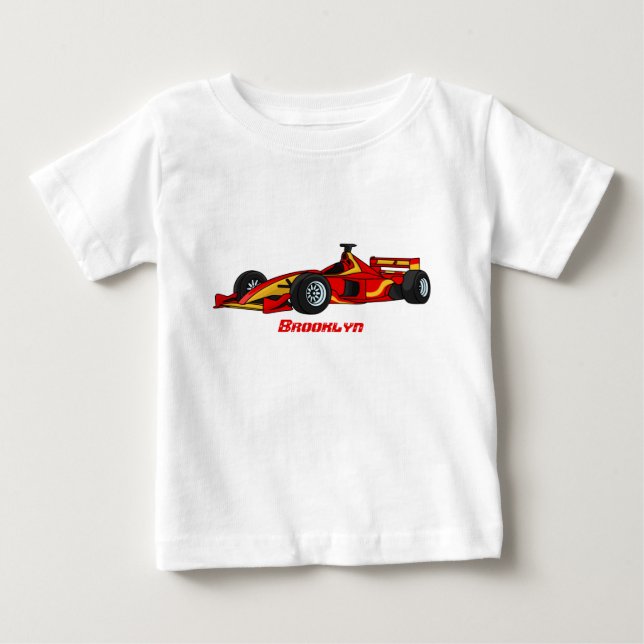 Camiseta Ilustração de desenho animado de carros de alta ve (Frente)