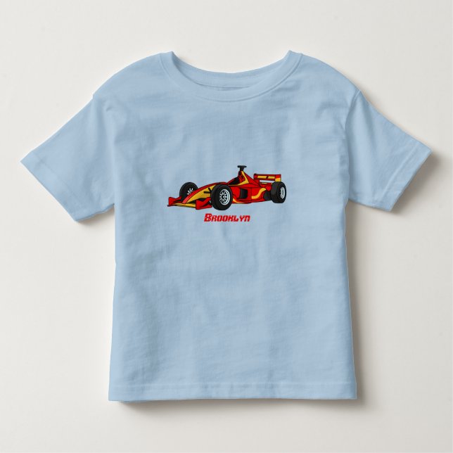 Camiseta Ilustração de desenho animado de carros de alta ve (Frente)