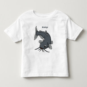 Camiseta Ilustração de desenho animado de catfish