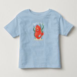 Camiseta Ilustração de desenho animado de cavalo marinho 