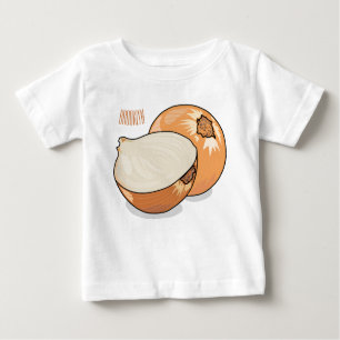 Camiseta Ilustração de desenho animado de cebola
