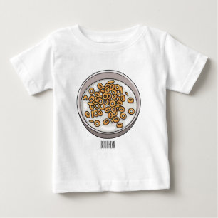 Camiseta Ilustração de desenho animado de cereais
