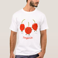 Ilustração de desenho animado de cerejas vermelhas
