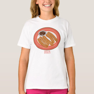 Camiseta Ilustração de desenho animado de Churro