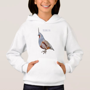 Camiseta ilustração de desenho animado de codorna da montan