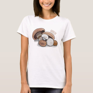 Camiseta Ilustração de desenho animado de cogumelo