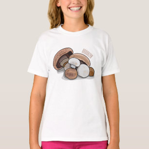 Camiseta Ilustração de desenho animado de cogumelo