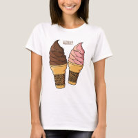 Ilustração de desenho animado de cone de sorvete